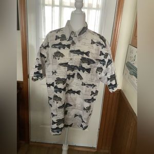 Men’s Columbia Button Down Shirt -Sunfish On Pattern